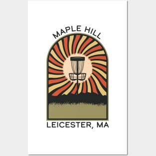 Maple Hill Leicester, MA | Disc Golf Vintage Retro Arch Mountains Posters and Art